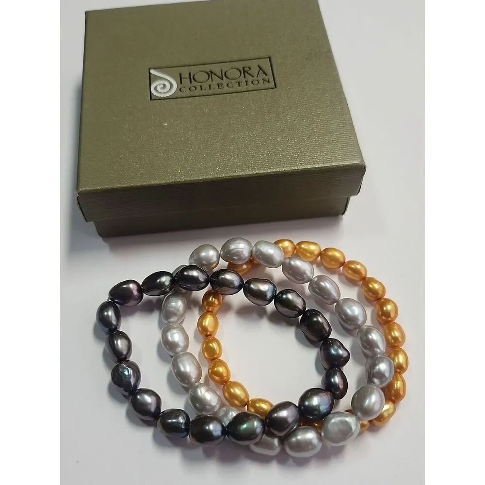 Honora Freshwater Pearl Stretch Bracelets